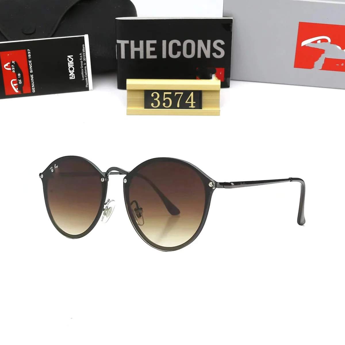 Ray-Ban Ray-Ban Aviator 3574 Gradient Brown Sunglasses Brown