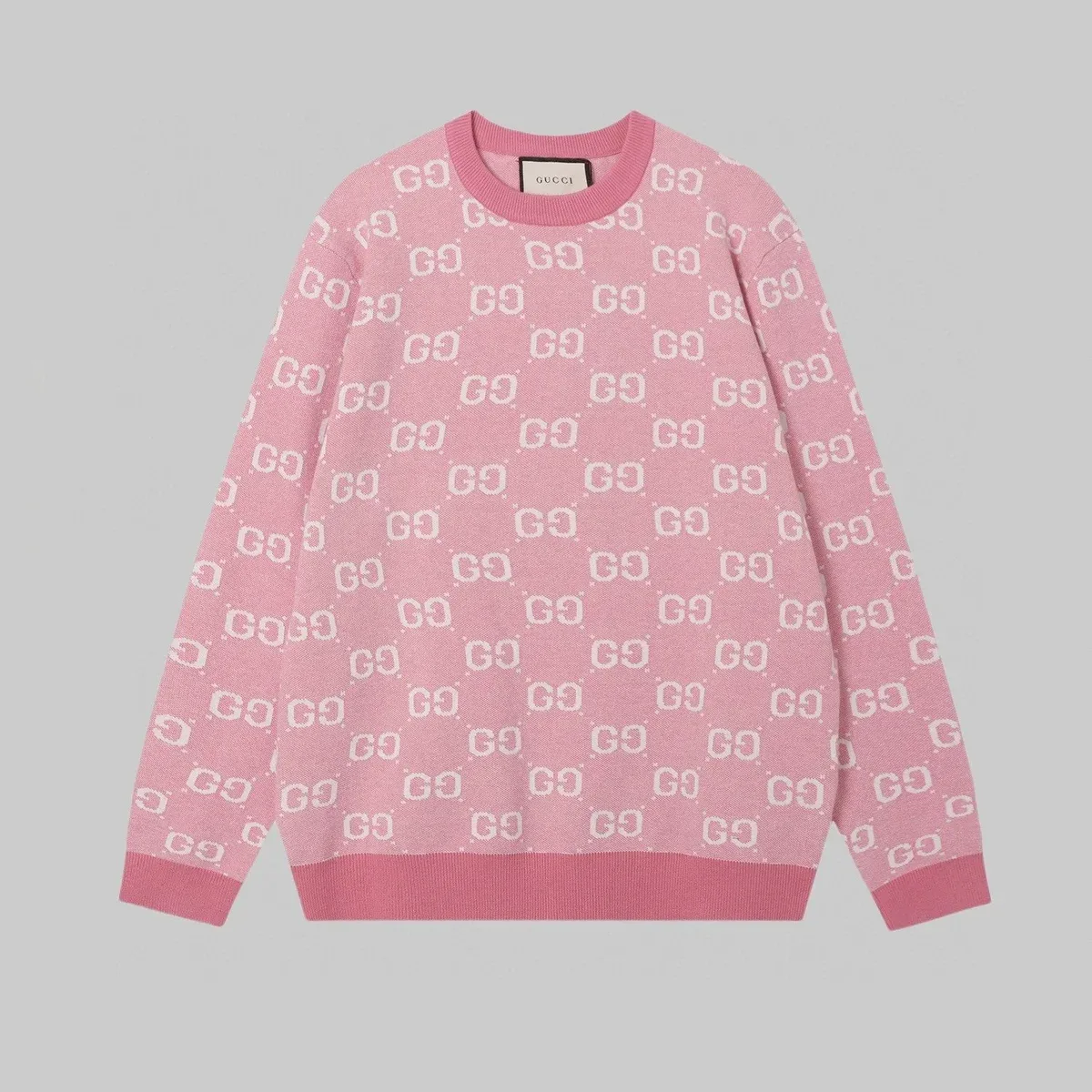 Gucci Gucci GG Supreme Pink/White GG Monogram Sweater Pink