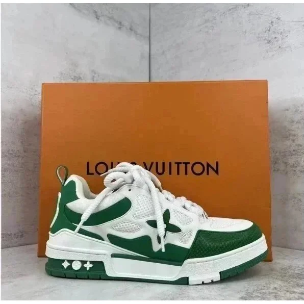Louis Vuitton Louis Vuitton LV Trainer White/Green Sneakers White