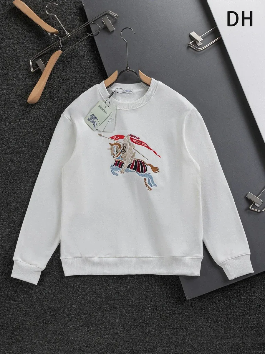 Burberry Burberry Knight Embroidered Crewneck Sweatshirt White White - 1