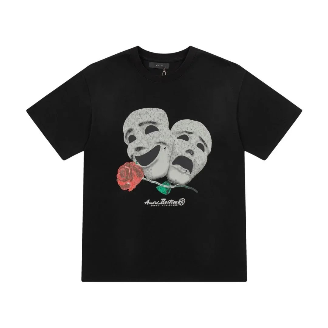 Amiri Amiri Theatres Rose Black T-Shirt Black - 1