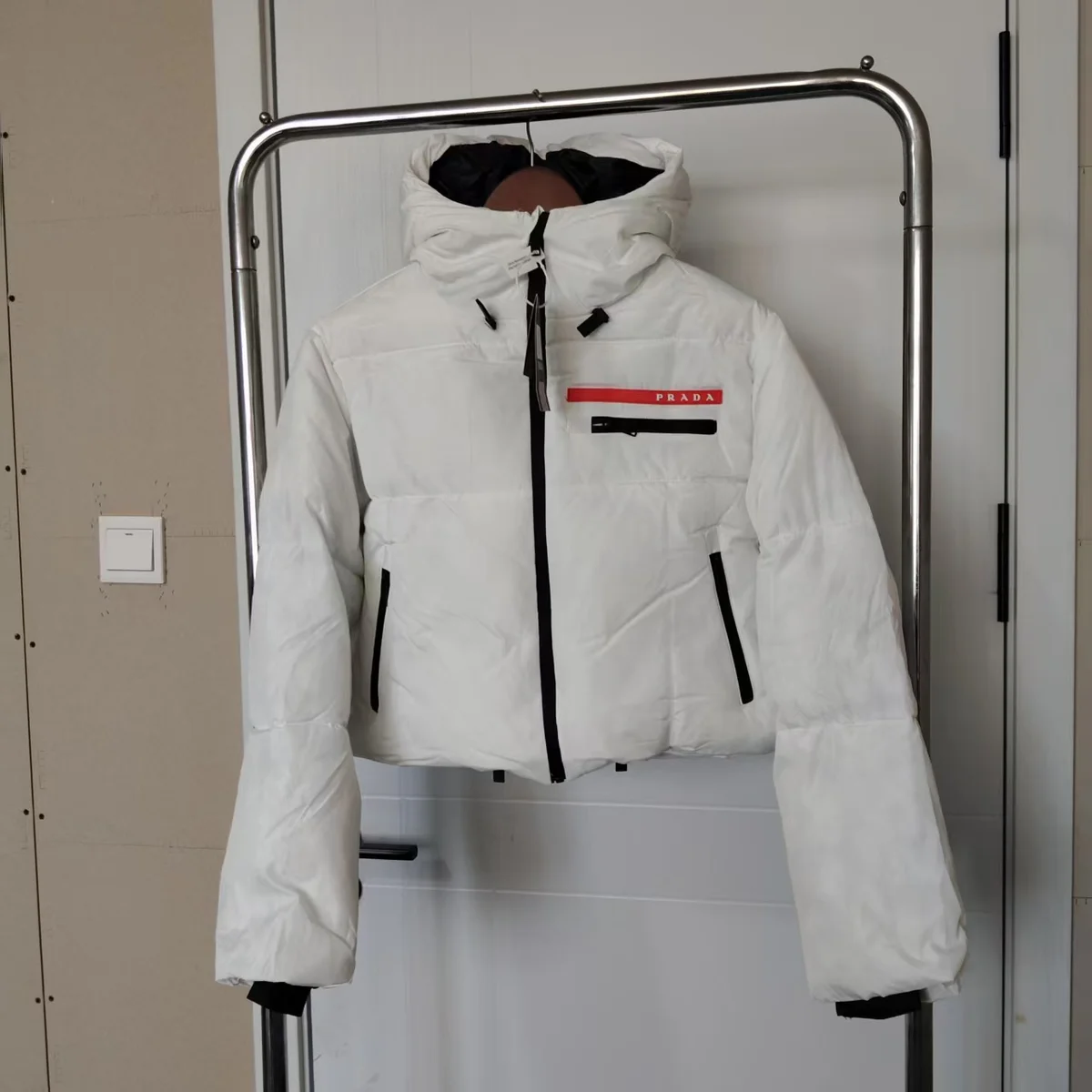 Prada Prada Re-Nylon White Puffer Jacket White