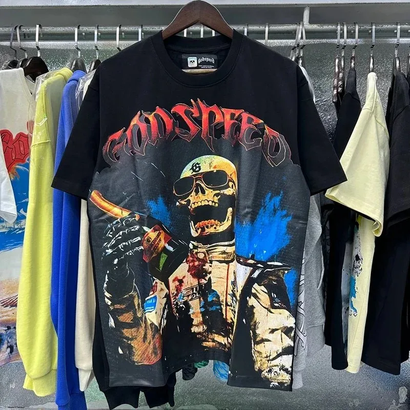 Godspeed Godspeed Black T-Shirt with Skeleton Graphic Black - 1