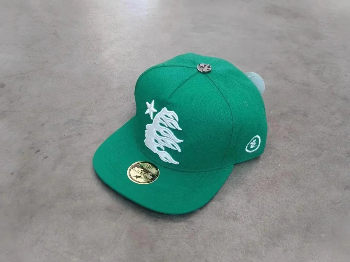 Other Green Embroidered Snapback Hat H25 Headwear Green - 1