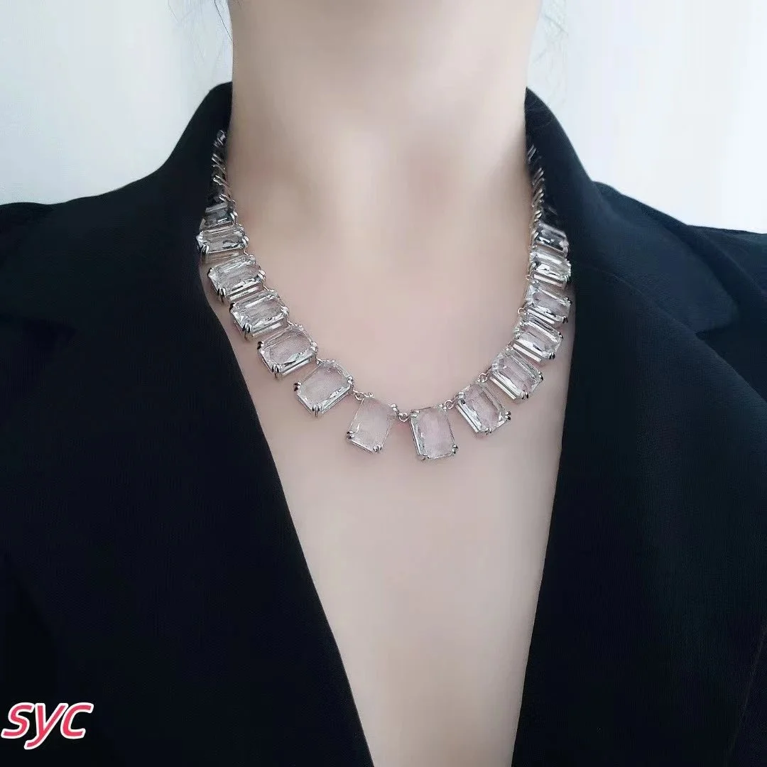 Other Crystal Statement Necklace Jewelry Silver - 1