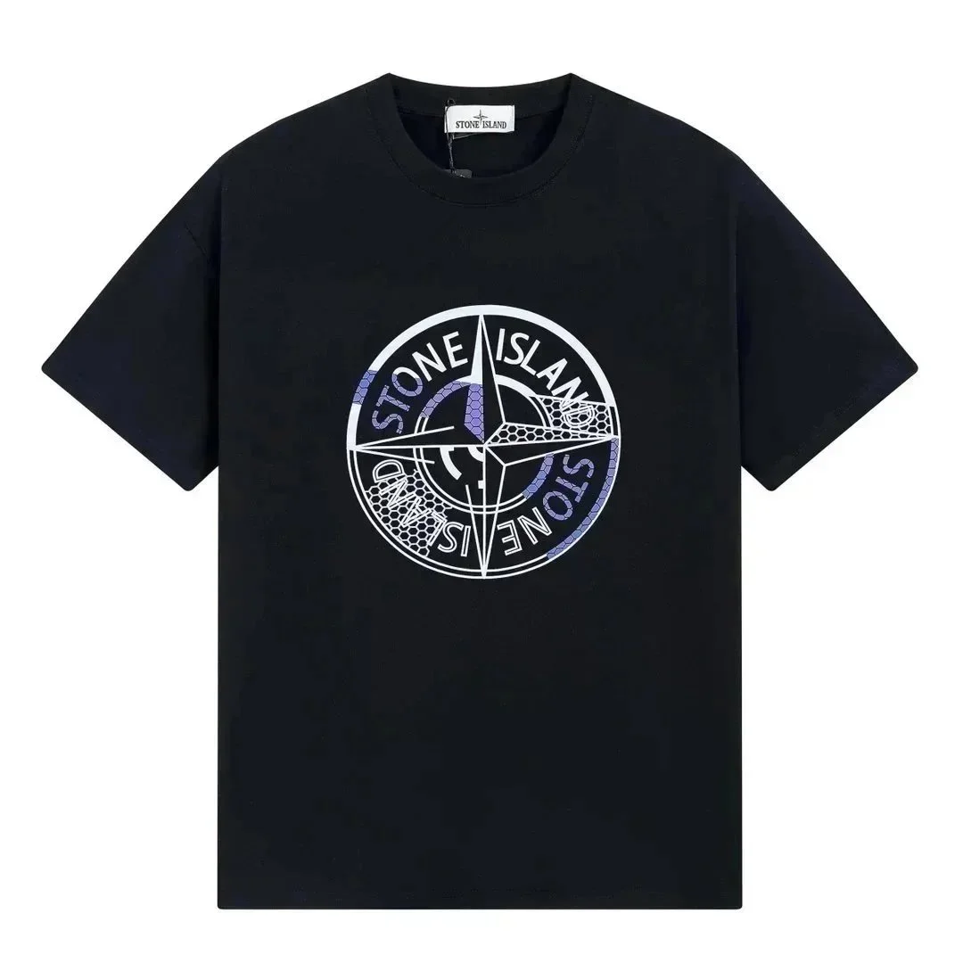 Stone Island Stone Island Black/White/Purple Compass T-Shirt Black