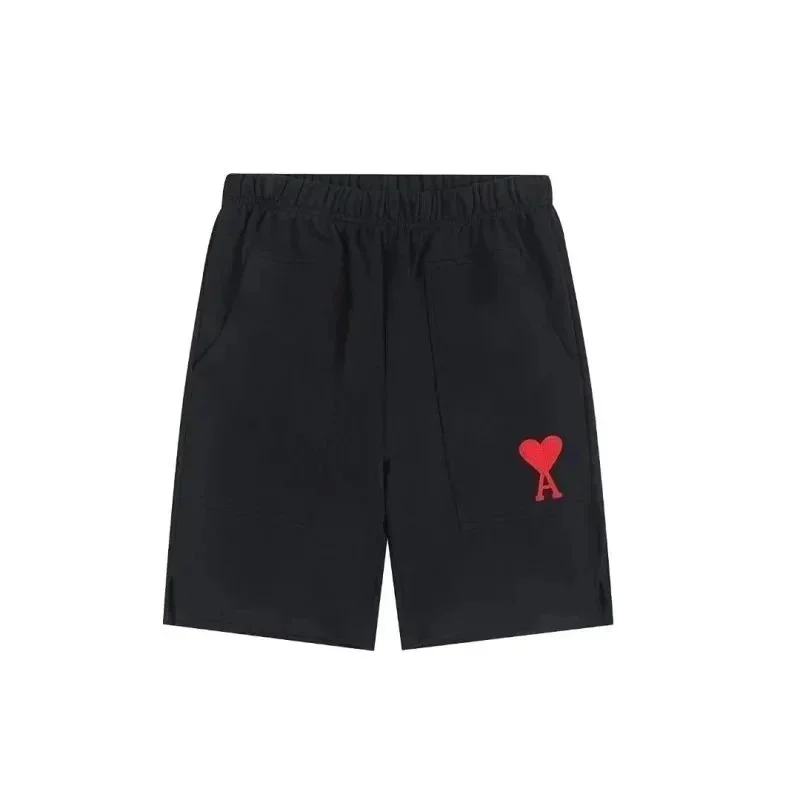Ami Paris Ami Paris Ami de Coeur 005 Black Large Pocket Shorts Black - 1