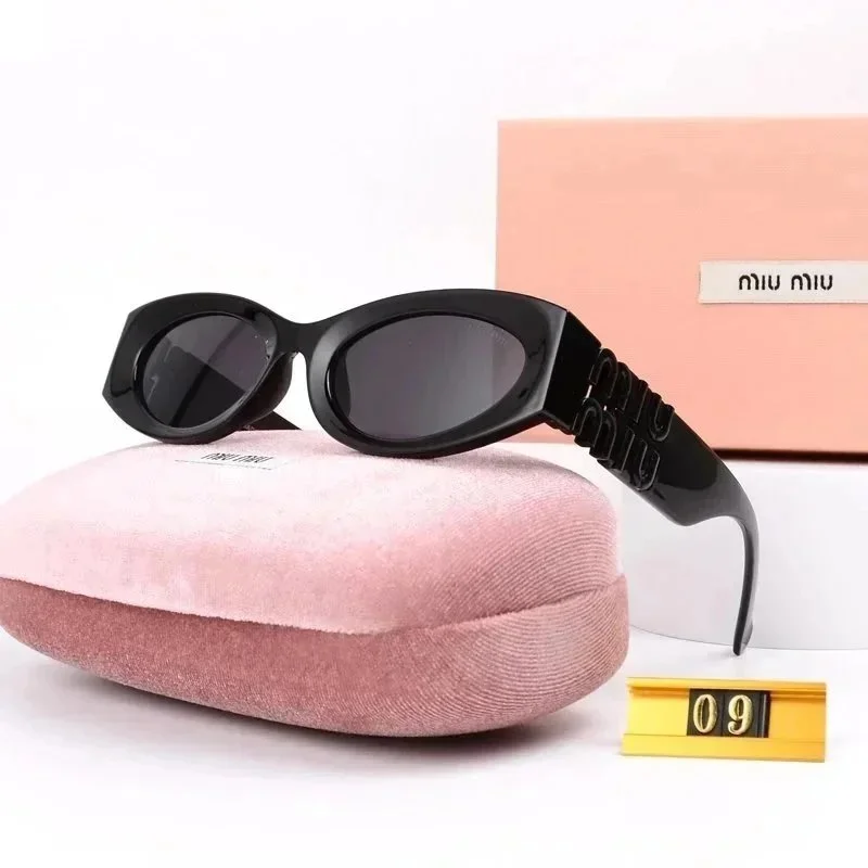 Miu Miu Miu Miu Black Logo Sunglasses Black - 1
