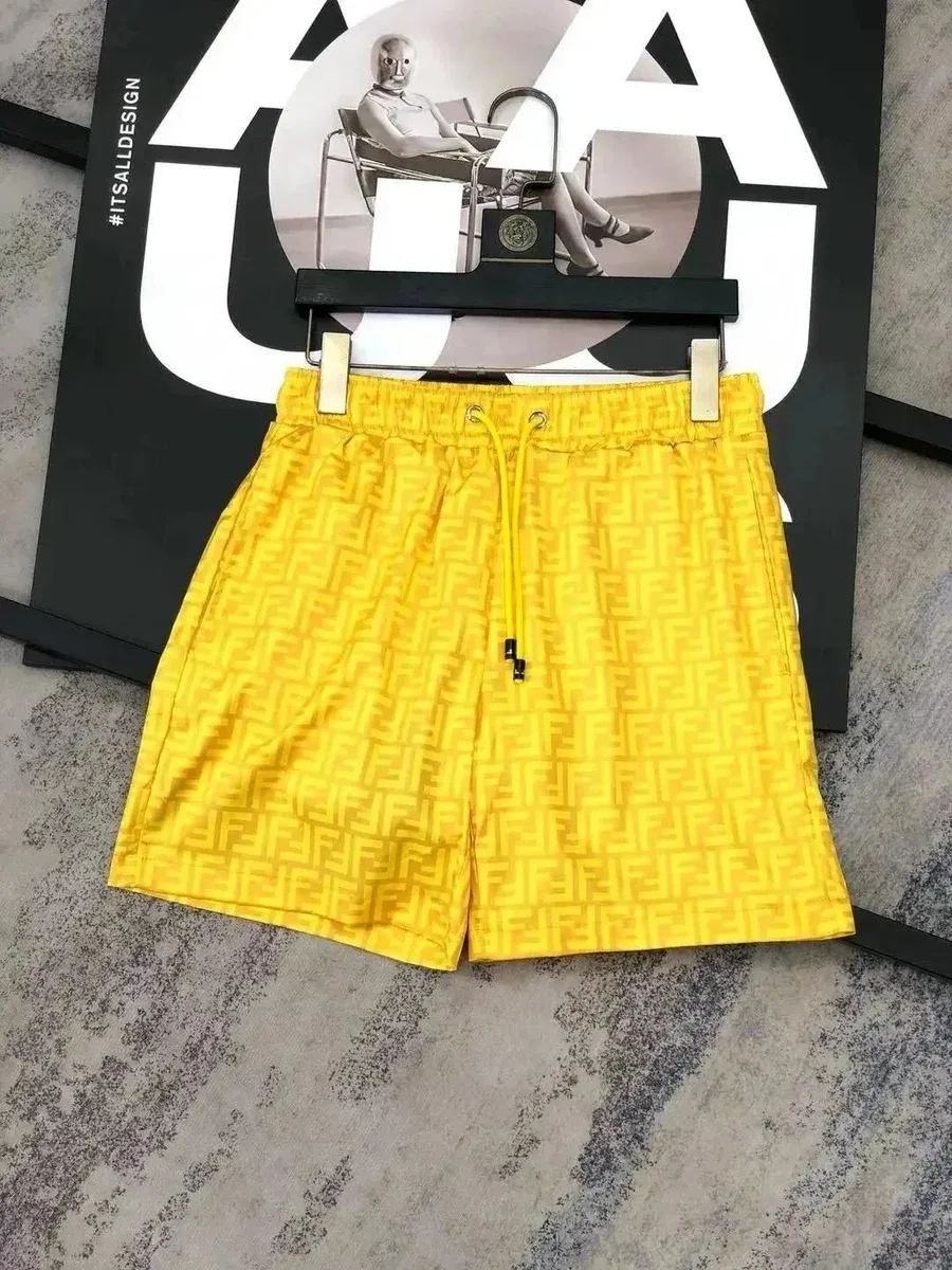 Fendi Fendi FF Monogram Yellow Shorts Yellow