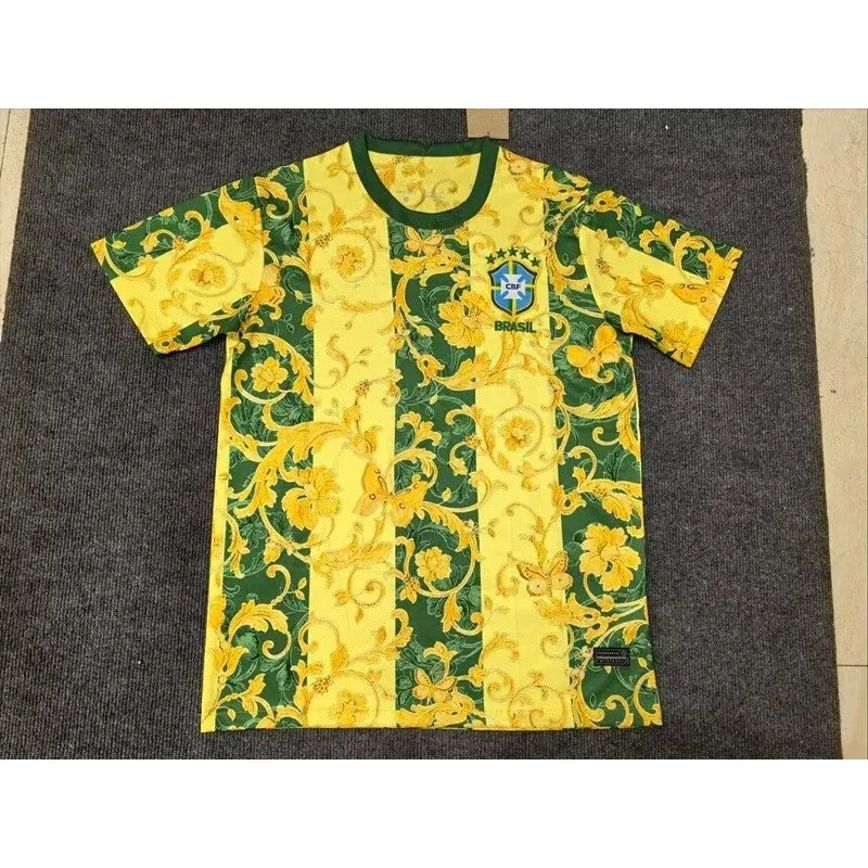 Adidas Adidas Classic Football Brazil Yellow Green Jersey Yellow - 1