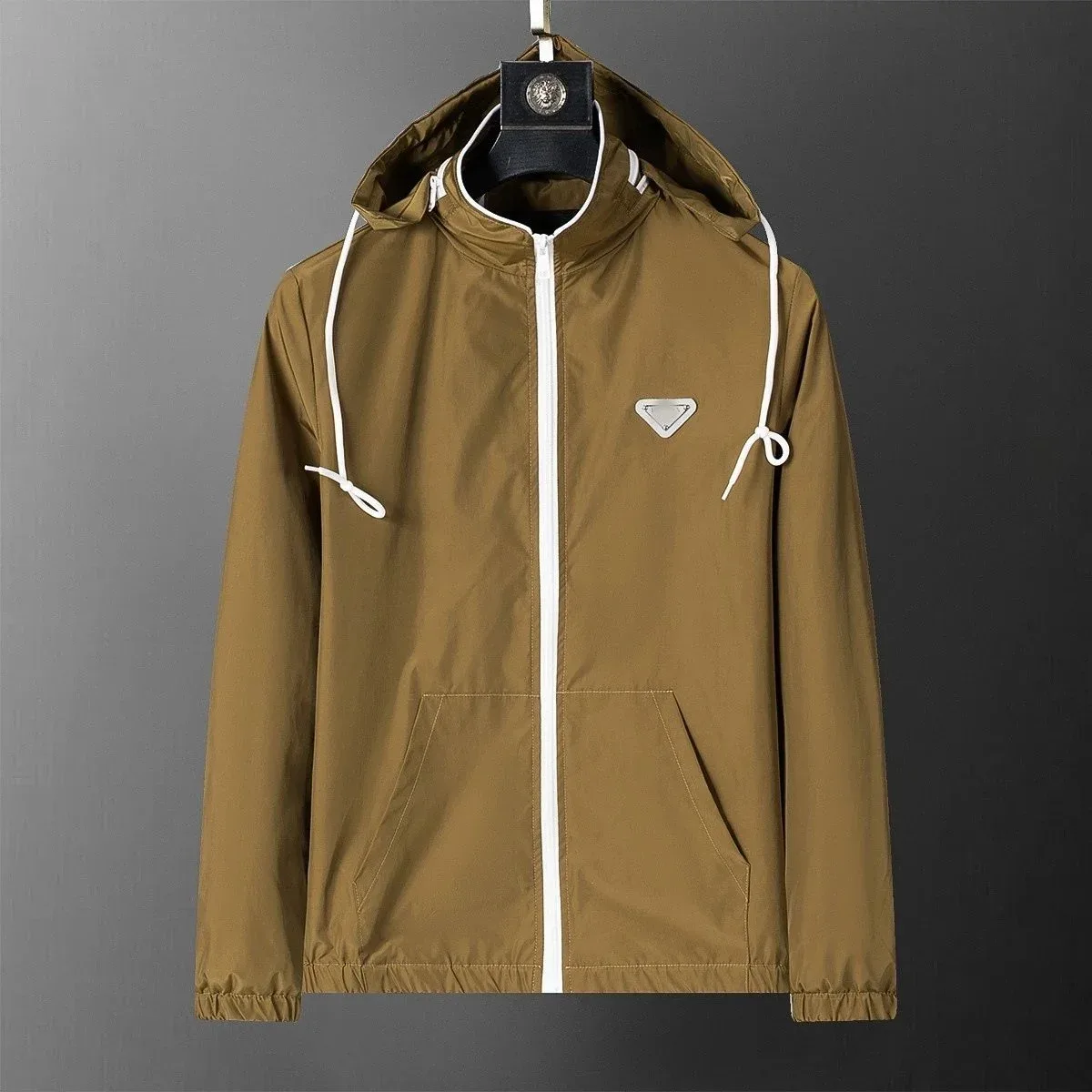 Prada Prada Re-Nylon Khaki Technical Jacket Beige