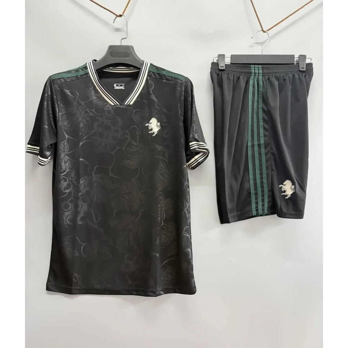 Adidas Adidas Classic Football Black Floral Jersey & Shorts Set Black - 1