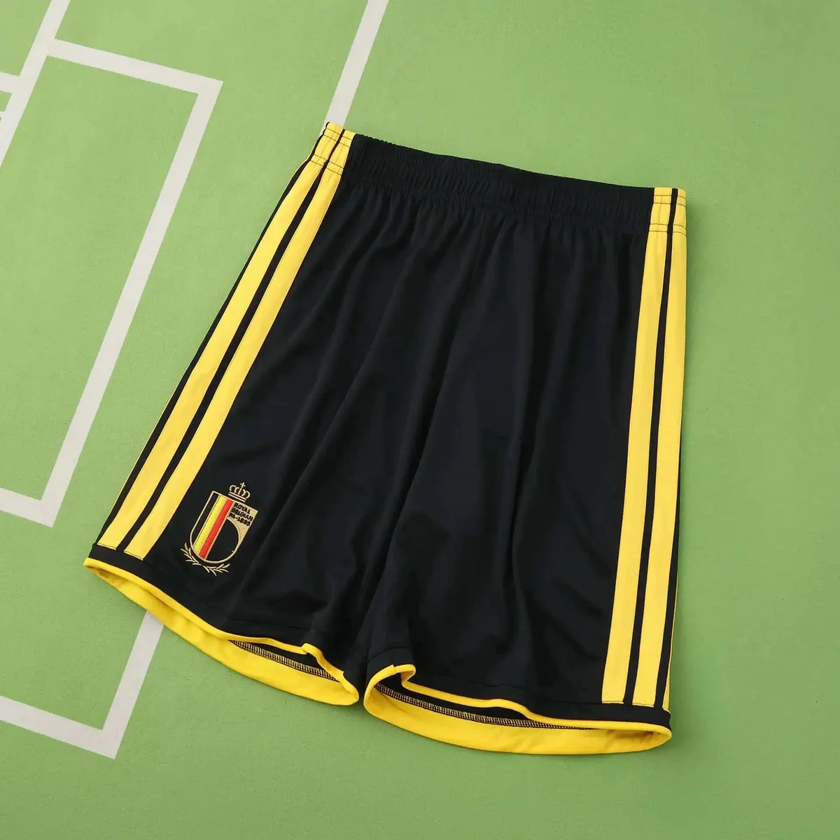 Adidas Adidas Classic Football Shorts Black Yellow Black - 1