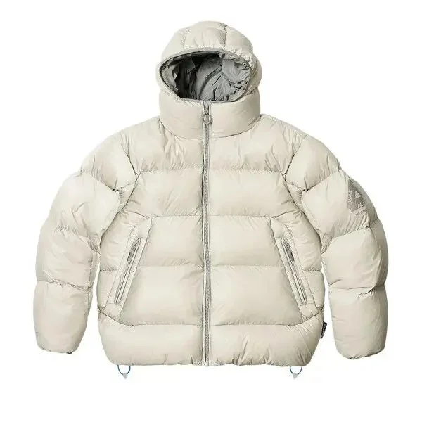 Other Oversized Cream Hooded Puffer Jacket Cream - 1