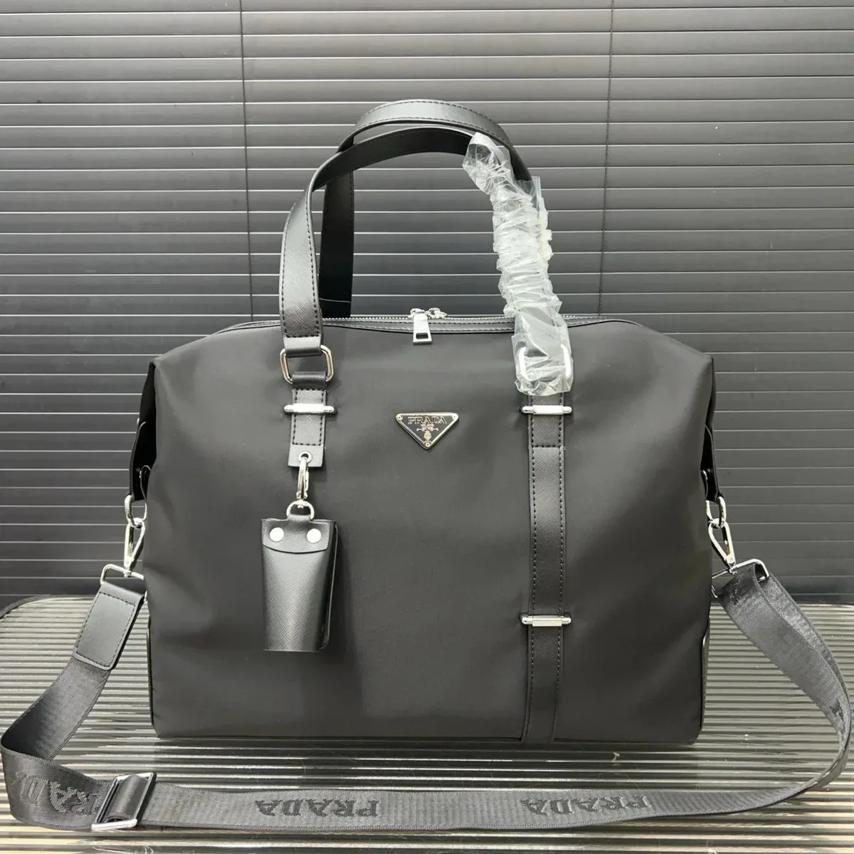 Prada Prada Black Duffle Bags 9 Travel Bag Black - 1