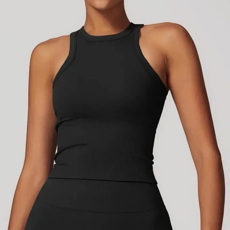 Other Basic Black Ribbed Tank Top Women's Black - 1