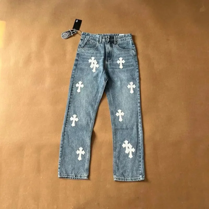 Chrome Hearts Chrome Hearts CH Cross Navy White Cross Jeans Navy