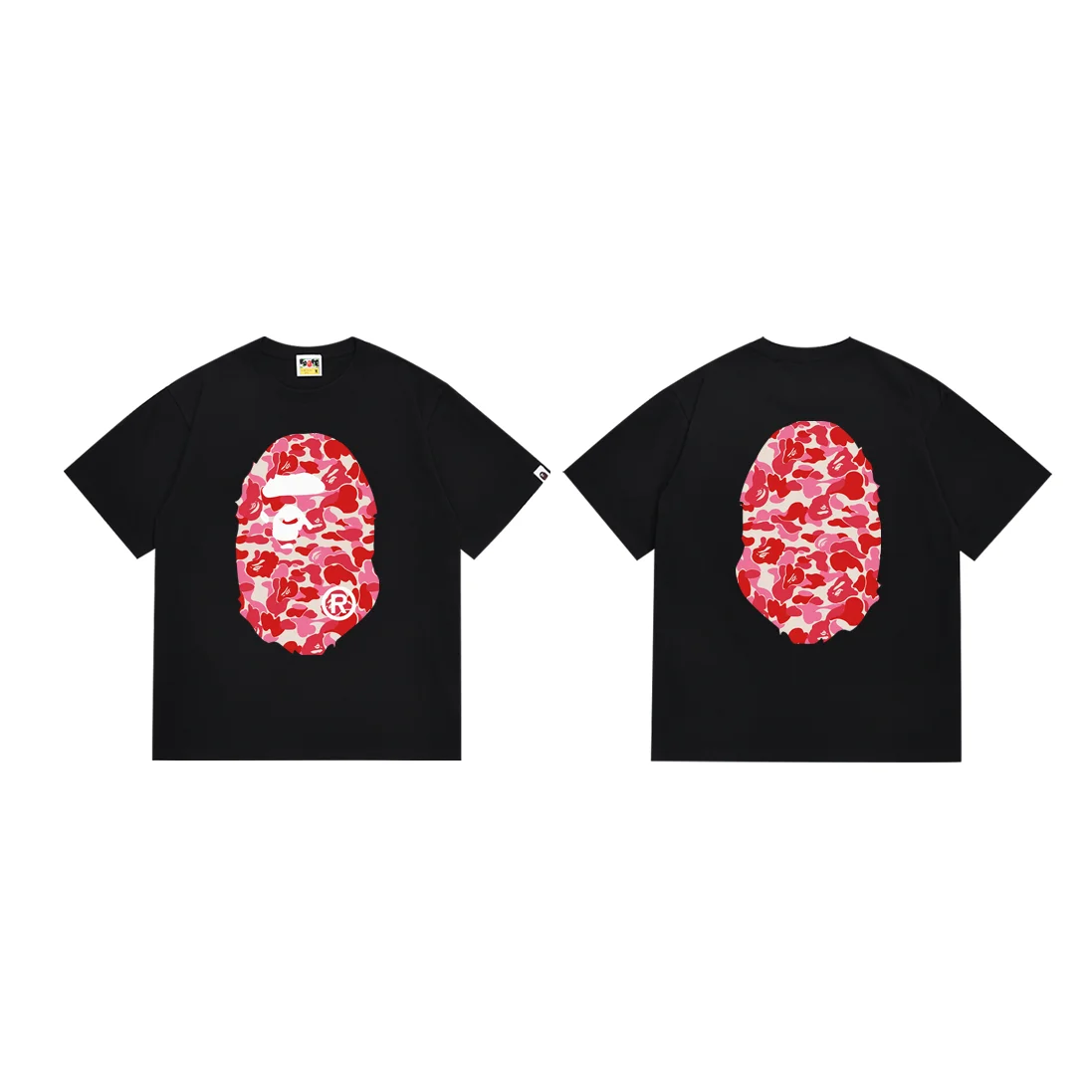 A Bathing Ape A Bathing Ape BAPE STA Red Camo Black T-Shirt Black - 1