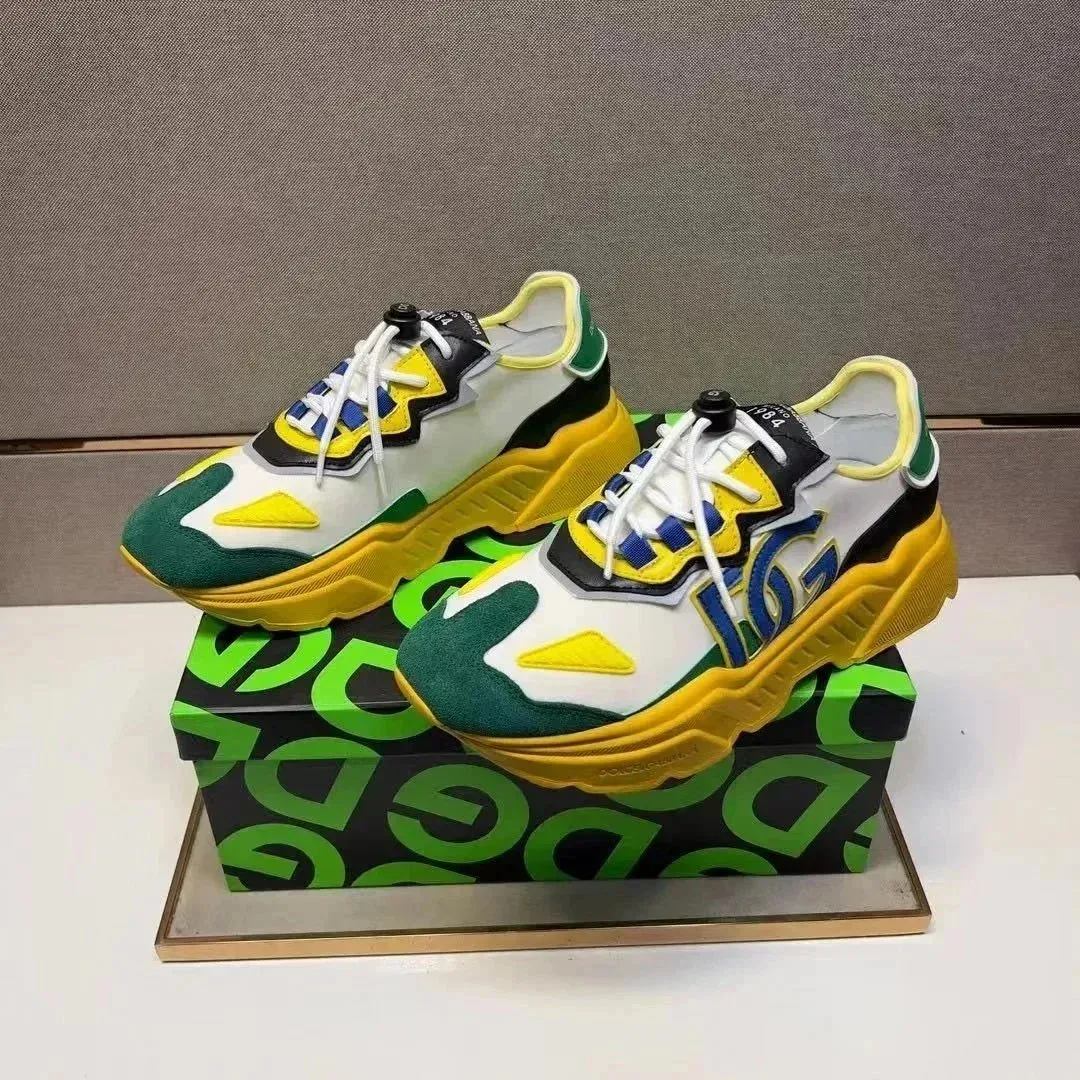 Dolce & Gabbana Dolce & Gabbana DG White/Green/Yellow/Blue Sneakers Multicolor