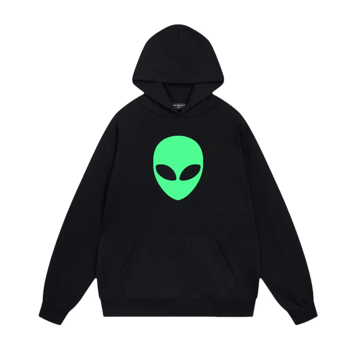 Other Black/Green Alien Graphic Hoodie Black - 1
