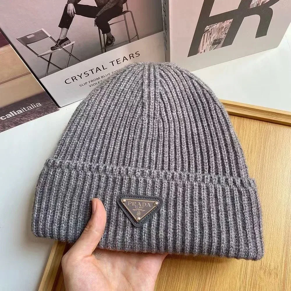 Prada Prada Grey Knit Beanie Grey