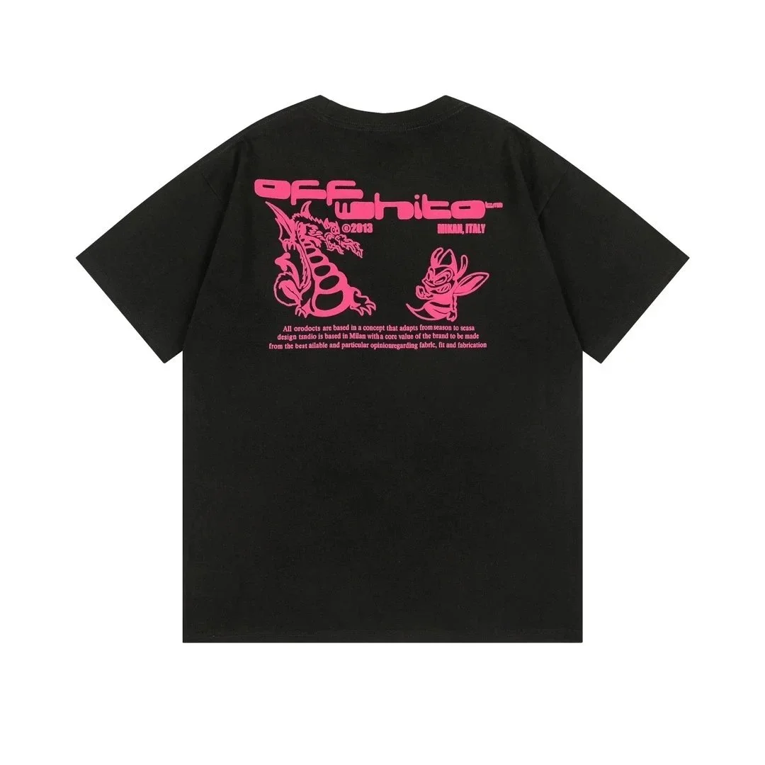 Off-White Off-White Off-104-02 Black/Pink T-Shirt Black