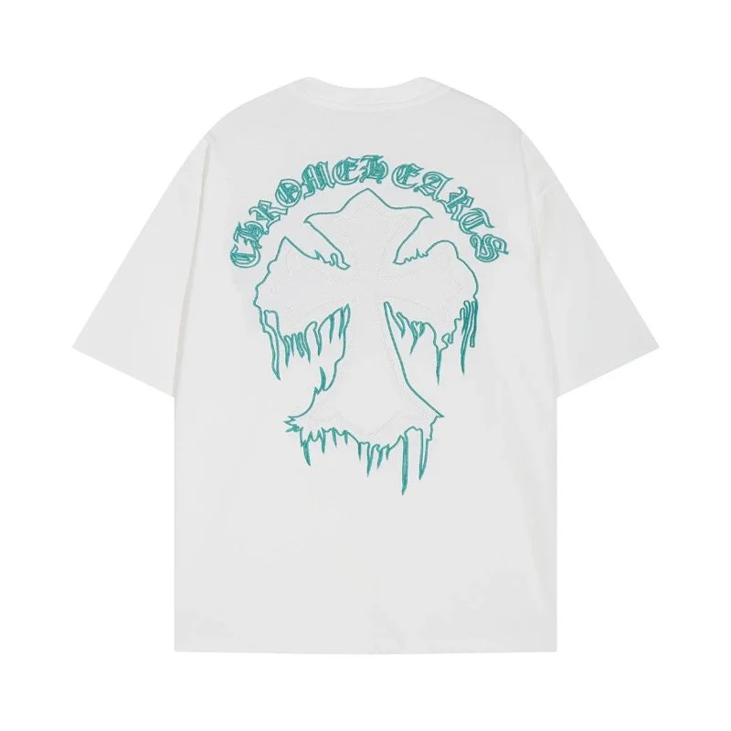 Chrome Hearts Chrome Hearts Cemetery Cross White/Turquoise T-Shirt White