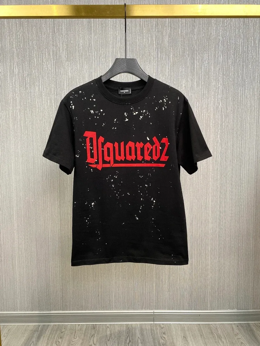 DSQUARED2 DSQUARED2 Black/Red Splatter T-Shirt Black