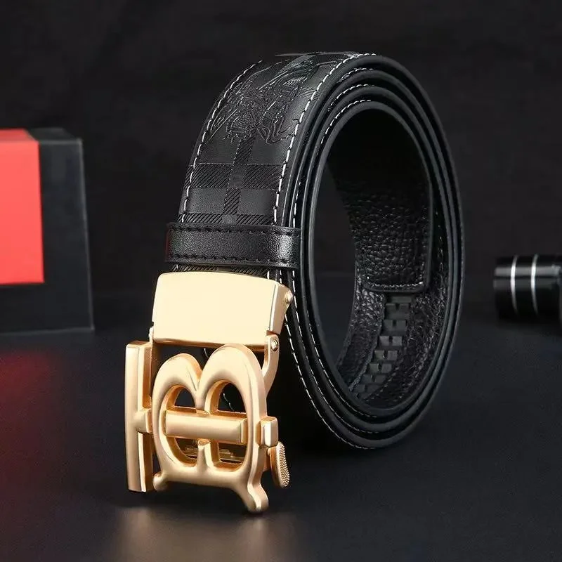 Burberry Burberry TB Monogram Belt Black Gold Buckle Accessory Black - 1