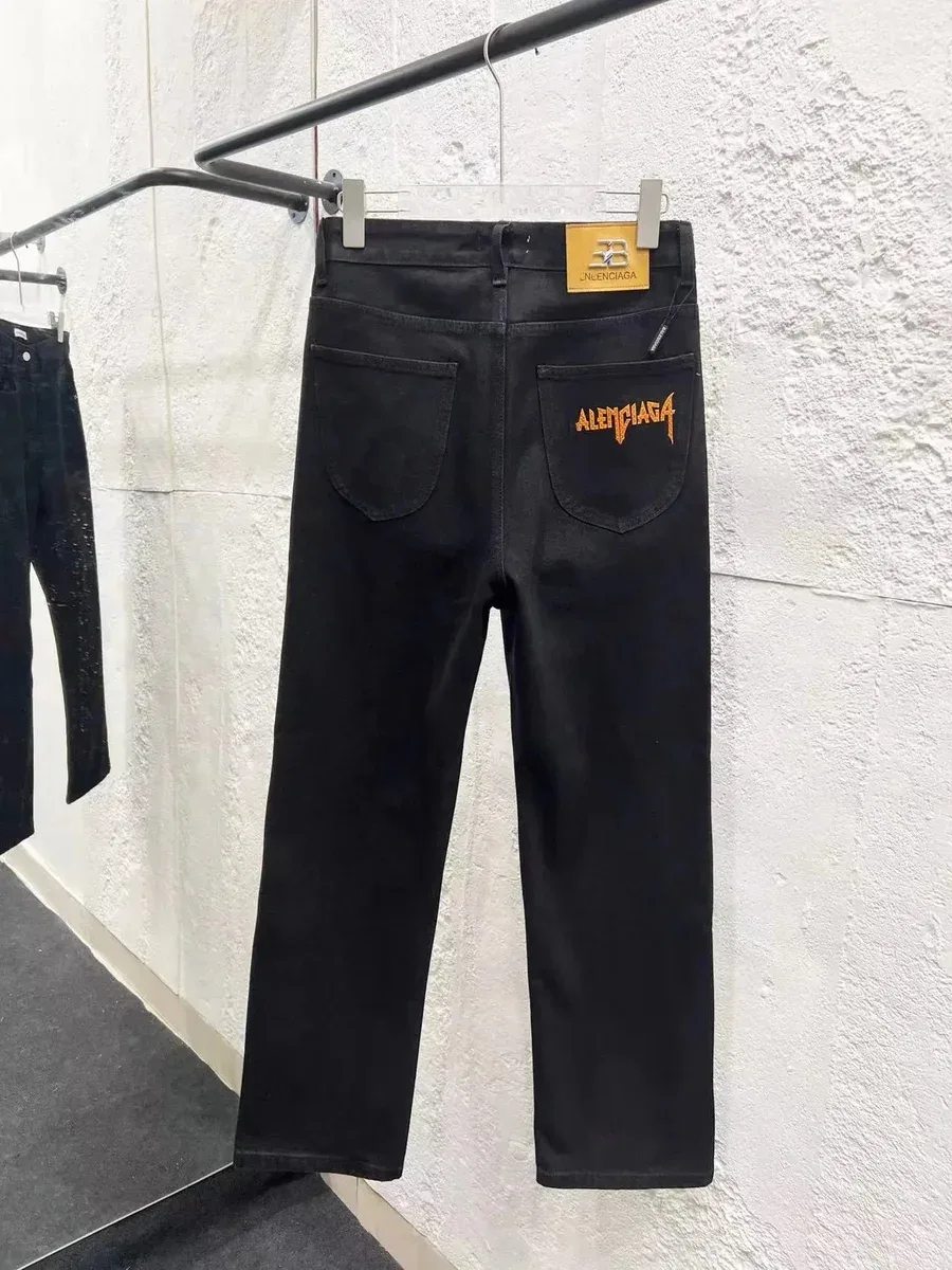 Balenciaga Balenciaga Black Logo Denim Jeans Black