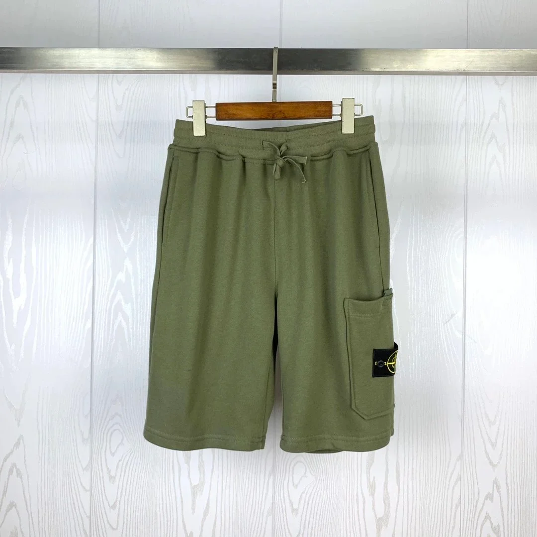 Stone Island Stone Island Olive Green Drawstring Shorts Green