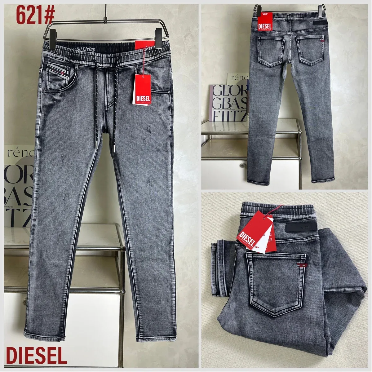Diesel Diesel 621# Grey Denim Jeans Grey - 1