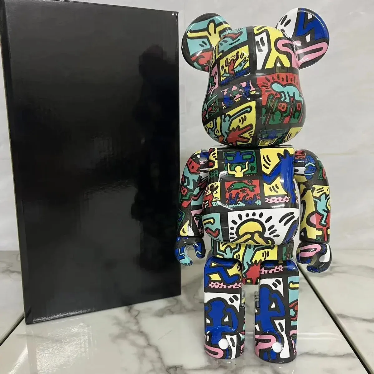 Medicom Toy Medicom Toy BE@RBRICK Keith Haring 10th Gen Multicolor Collectible Figure Multicolor - 1