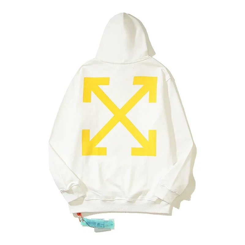Off-White Off-White OW100 White Hoodie with Yellow Arrows White - 1