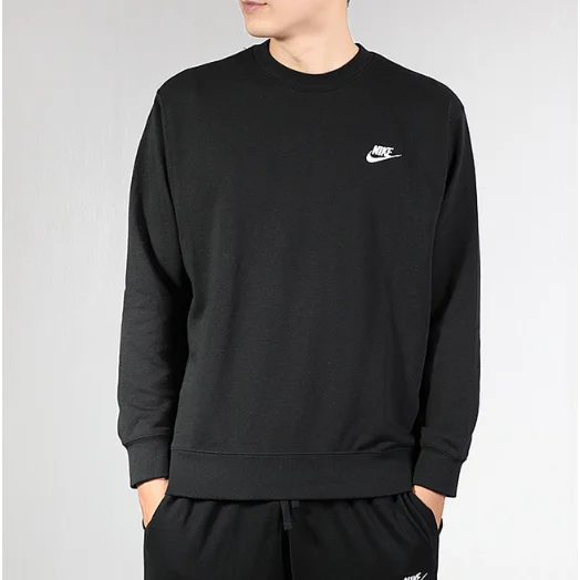 Nike Nike Club Fleece Black Crewneck Sweatshirt Black - 1