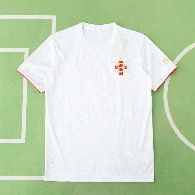 Other White Red Trim Jersey Football Shirt White - 1