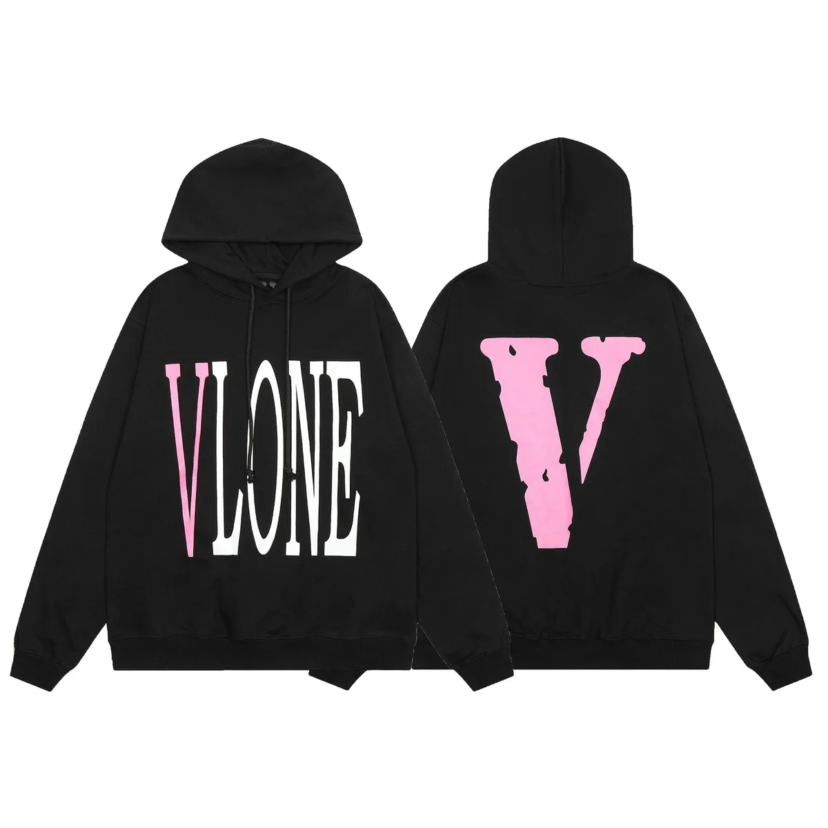 VLONE VLONE Black/Pink Oversized Hoodie Black