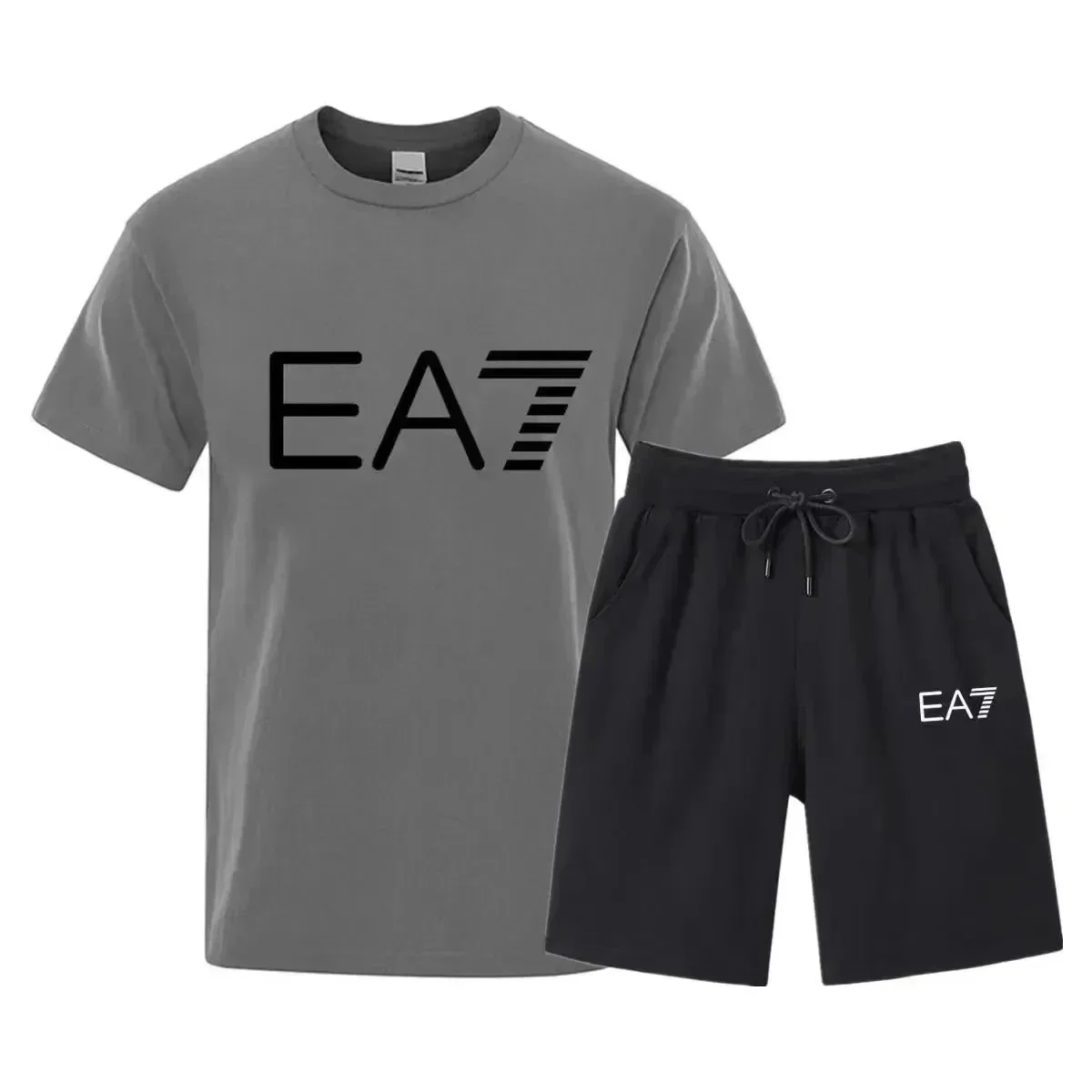 EA7 Emporio Armani EA7 Emporio Armani EA7 Grey/Black Co-ord Set Grey
