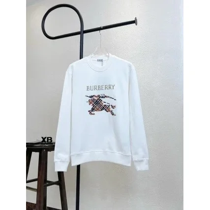 Burberry Burberry White Equestrian Logo Sweatshirt White - 1