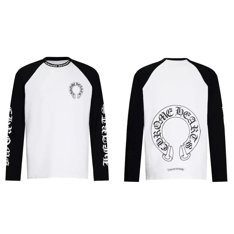 Chrome Hearts Chrome Hearts Black & White Raglan Long Sleeve T-Shirt White