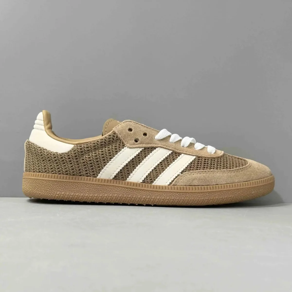 Adidas Adidas Samba Olive Beige White Sneakers Beige - 1