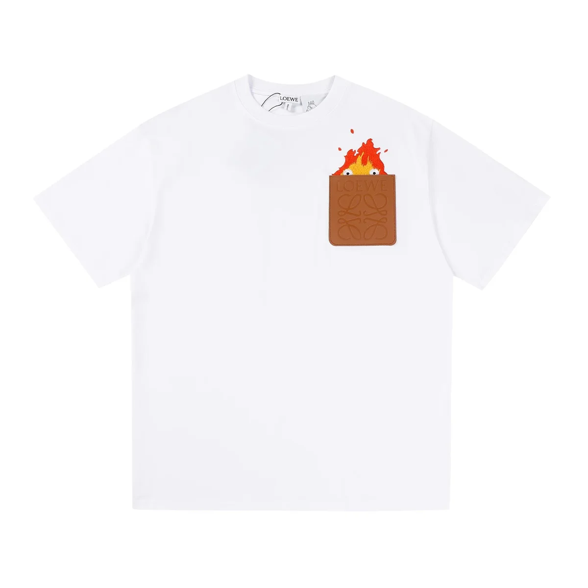 Loewe Loewe Anagram White/Brown T-Shirt White