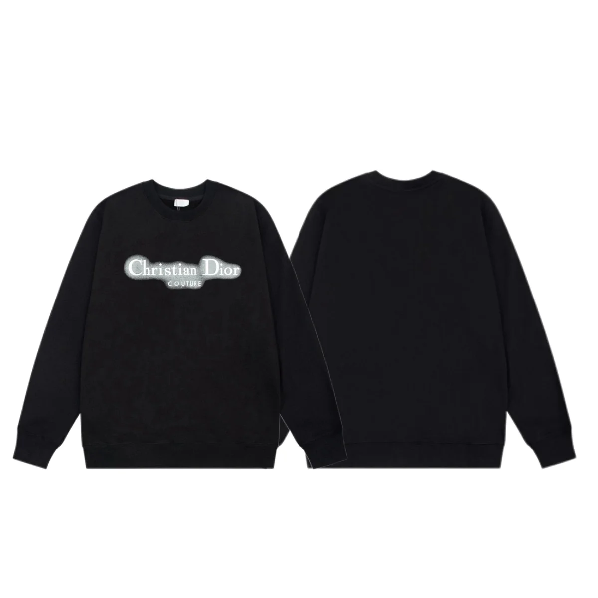 Dior Christian Dior Black Couture Logo Sweatshirt Black - 1