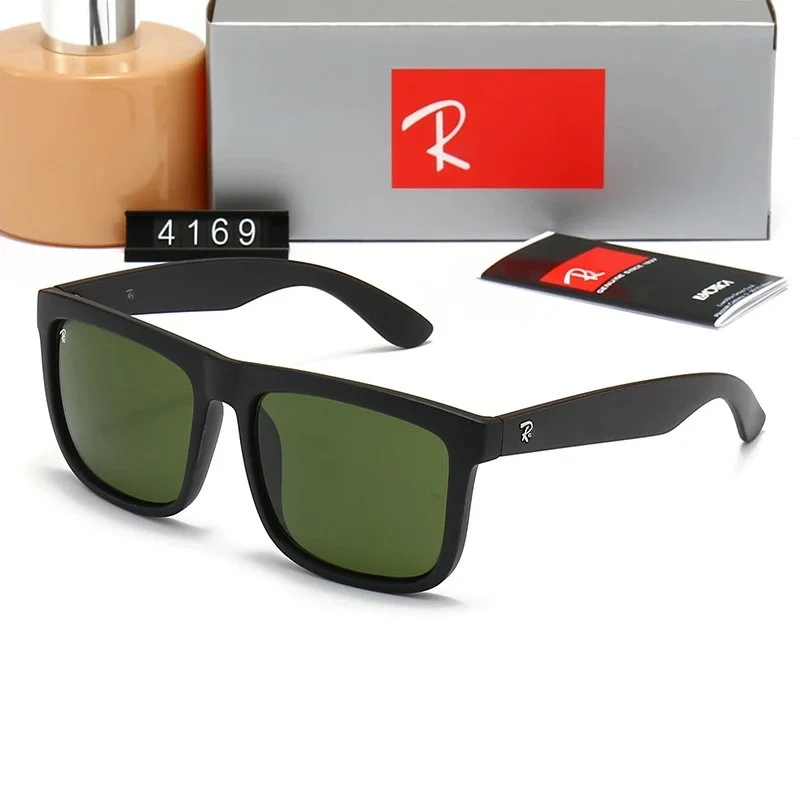 Ray-Ban Ray-Ban Classic Aviator Green Lens Sunglasses Black Frame Black