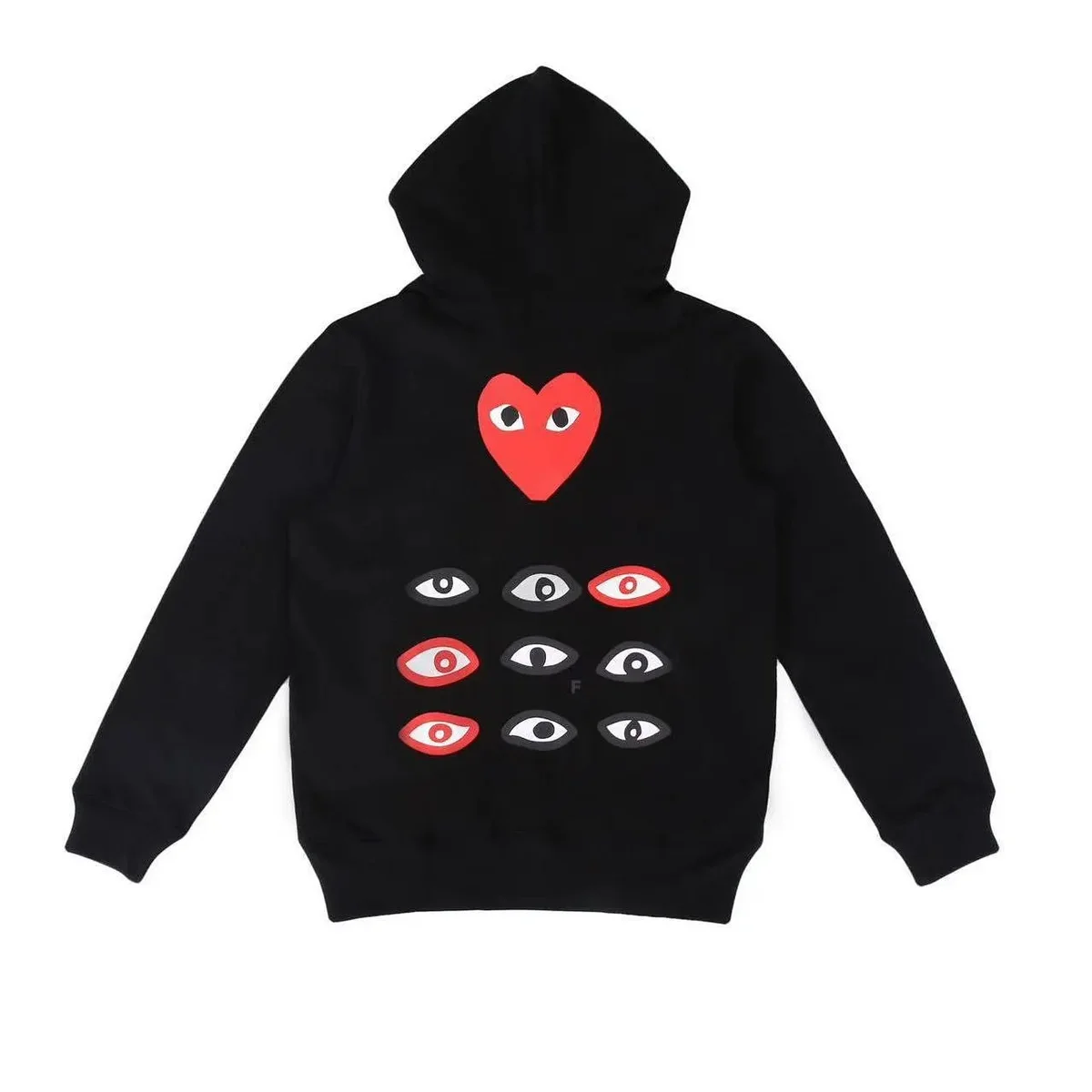 Comme des Garçons Comme des Garçons Black Heart Eyes Hoodie Black - 1