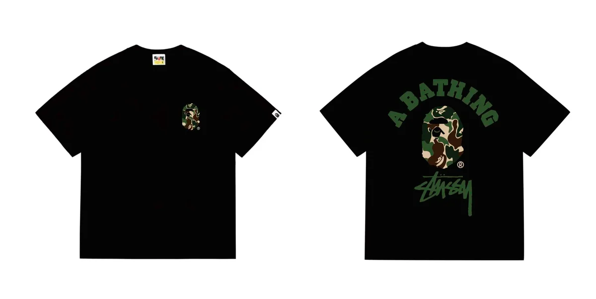 A Bathing Ape A Bathing Ape BAPE STA 212 Black T-Shirt Black - 1