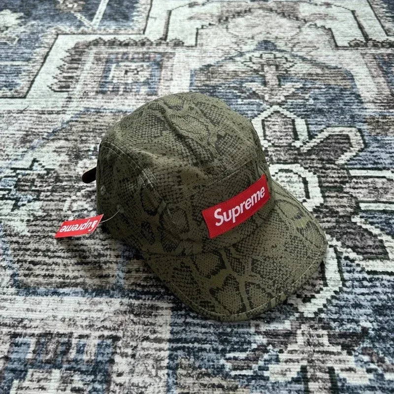Supreme Supreme Box Logo Green Snake Print Cap Green