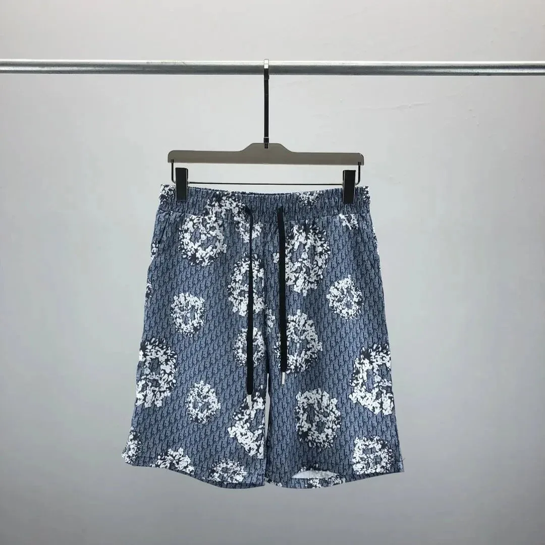 Dior Dior Dior Oblique Blue/White Floral Shorts Blue