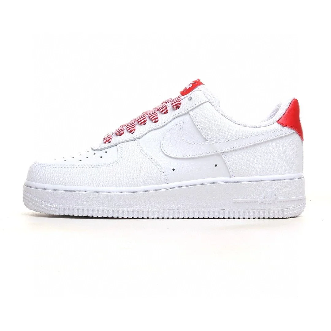 Nike Nike Air Force 1 White Red Laces Sneakers White - 1