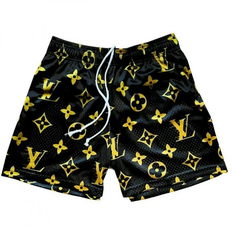 Louis Vuitton Monogram Basketball Shorts Black/Gold